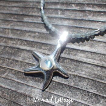 *925*wish upon a starfish ムーンストーン＆スターフィッシュのアパタイトネックレス/ブレスレットの画像