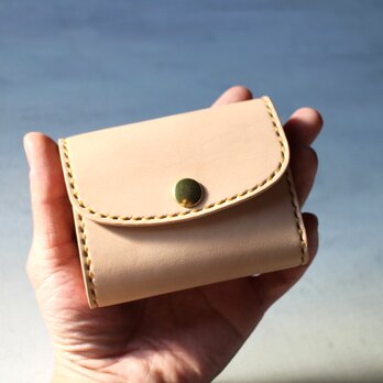 【受注生産品】小さい三つ折り財布 ～栃木ヌメ～の画像