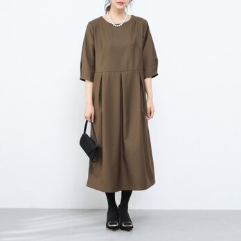 裾上げ無料♪オーダーサイズ可♪フォーマル　ウェストタックワンピース