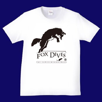 Tシャツ　Fox Divesロゴ　白の画像