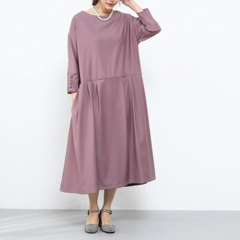 裾上げ無料♪オーダーサイズ可♪フォーマル　タック　ゆったり　ワンピース・ピンク