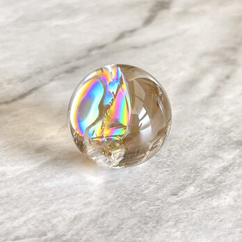 【A】スモーキーアイリスクォーツ・スフィア24mm ✧麻ポーチ付き✧ Smoky Iris Quartz Sphereの画像