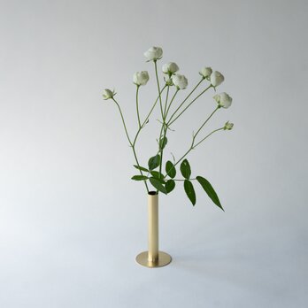 真鍮の一輪挿し＜シリンダー＞/ S　single flower vase <cylinder-S> / brass　花器　花瓶の画像