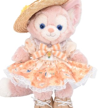 リーナベル 服 着せ替え コスチューム くまちゃんドレス 向日葵 本体無 Sサイズ用 送料無料の画像