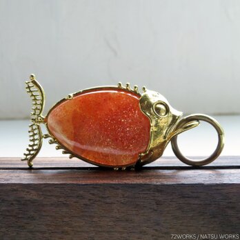 サンストーン フィッシュ チャーム / Sunstone Fish charmsの画像