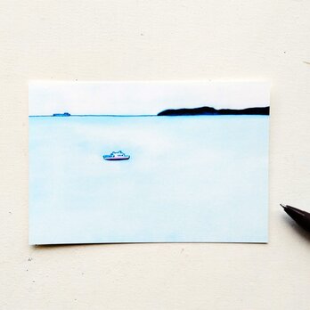 ㉘「穏やかな海」ポストカード　※同柄3枚の画像