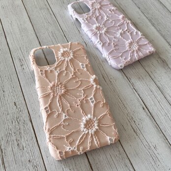 全5色♡可憐なフラワー刺繍レース　iPhoneケースの画像