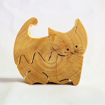 組み合わせパズル　４フォー・キャッツ　 ４　Cats　Wood 　Puzzle ～木口クラフトシリーズ～の画像