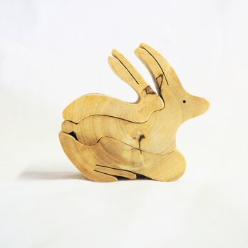 組み合わせパズル　４フォー・ラビット　 ４　Rabbits　Wood 　Puzzle ～木口クラフトシリーズ～の画像