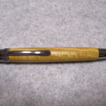 セイロンサテンウッド　キルト杢　キヌカオイル仕上げ　ロングパトリオットボールペンの画像