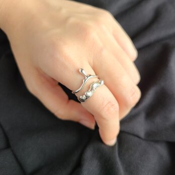 【Outfit SET】Melt RING × "about to fall" Drop RINGの画像