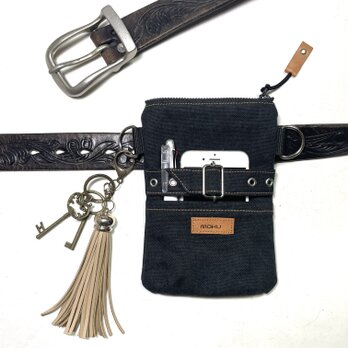 スマホ用ベルトポーチ〈黒〉