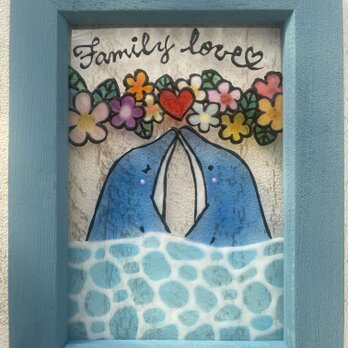 送料無料*ステンドグラス風*イルカ･プルメリア･ハンドメイド♪