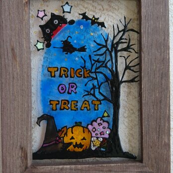 送料無料*ステンドグラス風*ナイトハロウィン･ハンドメイド♪の画像