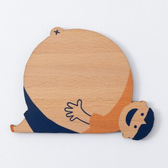 動物雑貨・どうぶつのお友達モチーフ｜木製コースター【こども】