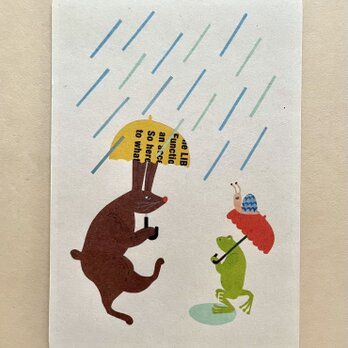 『愉しい雨の日』同柄2枚セット　の画像