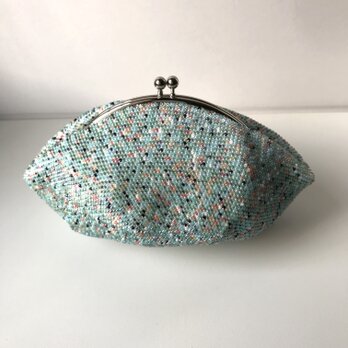 Beaded Pouch ---Blue Green Mix-- (XL)の画像