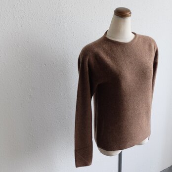 【new】enrica cashmere&wool knit / darkbrownの画像