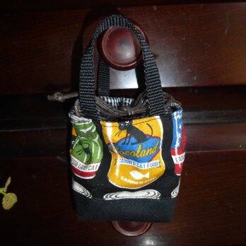 猫缶柄のミニミニトート（送料無料）の画像
