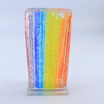 虹のガラス（板ガラス足付き）の画像