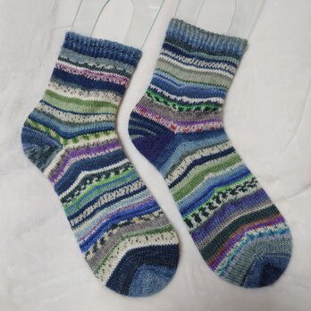 手編み靴下 スクラッピーソックス④の画像