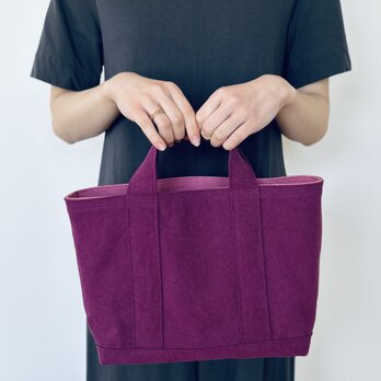 TOTE BAG -bicolor- (M) / purple × peachの画像
