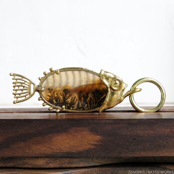 デンドリティックアゲート フィッシュ チャーム / Dendritic Agate Fish charmsの画像