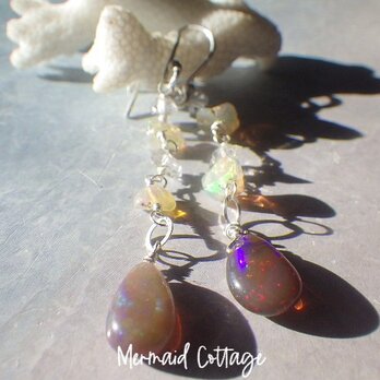 sv925*Opal Dangling Earrings ☆プレシャスオパールの画像