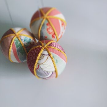 6.5cm (2.56"") Kimekomi Ornament balls set of 3の画像