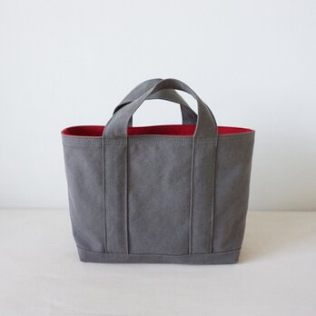 TOTE BAG -bicolor- (M) / smokygray × smokyredの画像