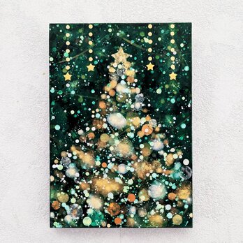 クリスマスツリーイルミネーションgreen(アクリル原画)の画像