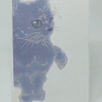 ギルディング和紙葉書　ロシアンブルーの画像