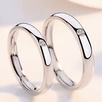 カップルペアリング【セット】 結婚指輪　S 925 シルバー　受注製作　リング　カップルの画像