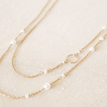 14KGF Pearl Long Necklaceの画像