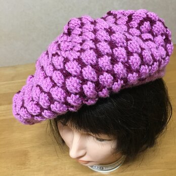 メリノウールベレー帽(手編み)の画像