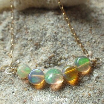 Simply Opal Necklace 14kgfの画像