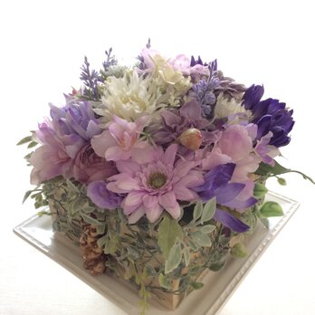 吉祥枡    （造花、アレンジメント、L Lサイズ、お正月、お雛様、結婚祝い、新築祝い、母の日、敬老の日）の画像