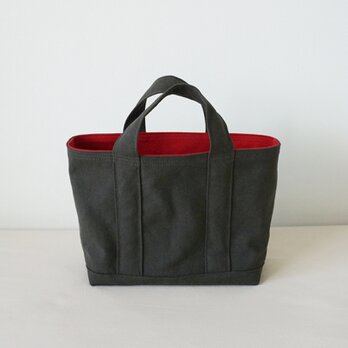 TOTE BAG -bicolor- (M) / graybrown × smokyredの画像