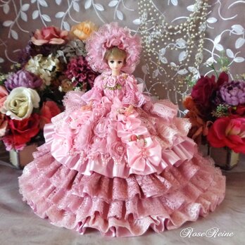 ベルサイユの薔薇 夢見る王妃 大人の甘さ薫るモーキーピンクのボリュームドールドレス豪華4点セットの画像