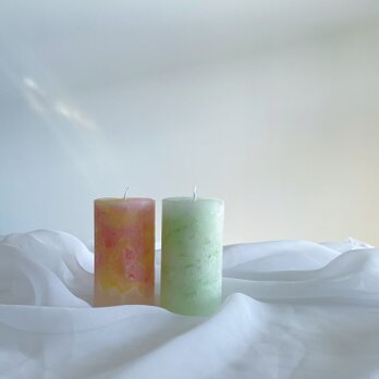 ajisai candle*紫陽花キャンドル*ナチュラルキャンドル*アロマキャンドル*キャンドル*2本セット*の画像