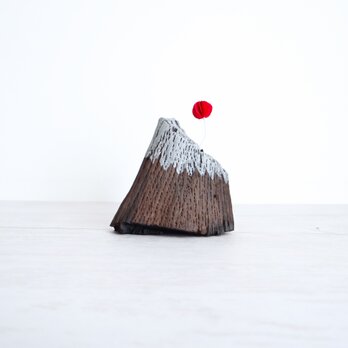 流木木炭オブジェ　山とお日様１の画像