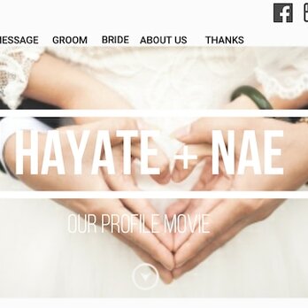 ㉒大人気のウェブサイト風デザイン ×シンプル カラー プロフィールムービー 結婚式の画像