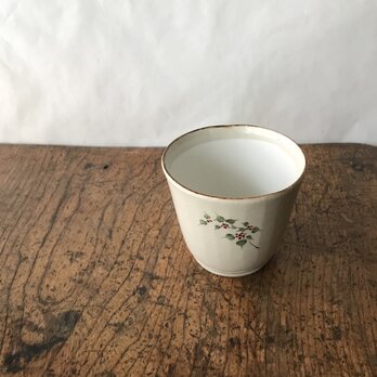 白化粧色絵　フリーカップ　サンキライの画像
