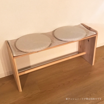 杉と丸木のログベンチ [幅90cm / 奥行30cm]の画像