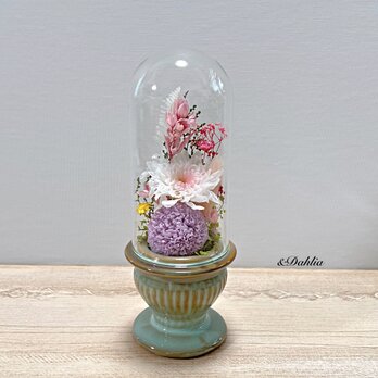 お供えの花/プリザーブドフラワー陶器ピンクの画像