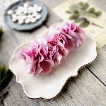 バレッタ ■ 濃密に花開く　紫陽花 ■ #50 ライラックピンクの画像