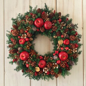 クリスマスリースE(22cm)