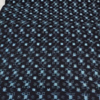 kh0083　絣 木綿 ハギレ 120cm/ 古布 古裂 藍染 絣の画像