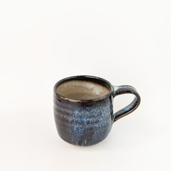 ディープブルーのコーヒーカップ 　【手仕事　民芸　和　陶器】の画像