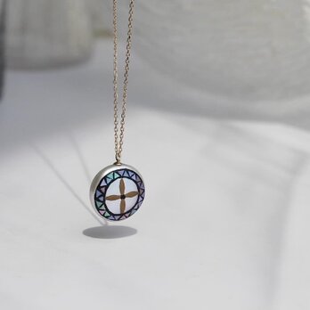 raden circle flower necklaceの画像